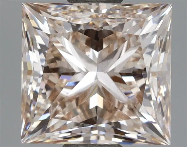 2.04ct Princess Lab Grown Diamond (Colour Fancy Brown Pink, Clarity VS2, IGI Certified)