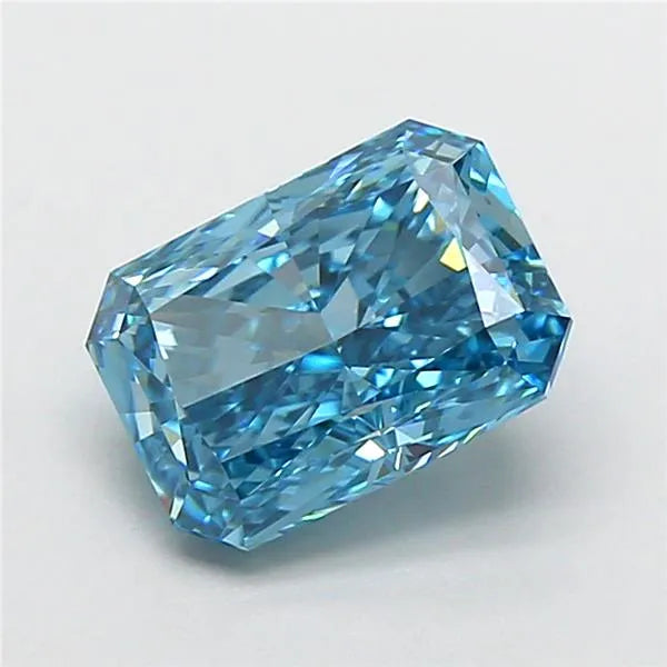 2.04ct Radiant Lab Grown Diamond (Colour Fancy Vivid Blue, Clarity VVS2, IGI Certified)