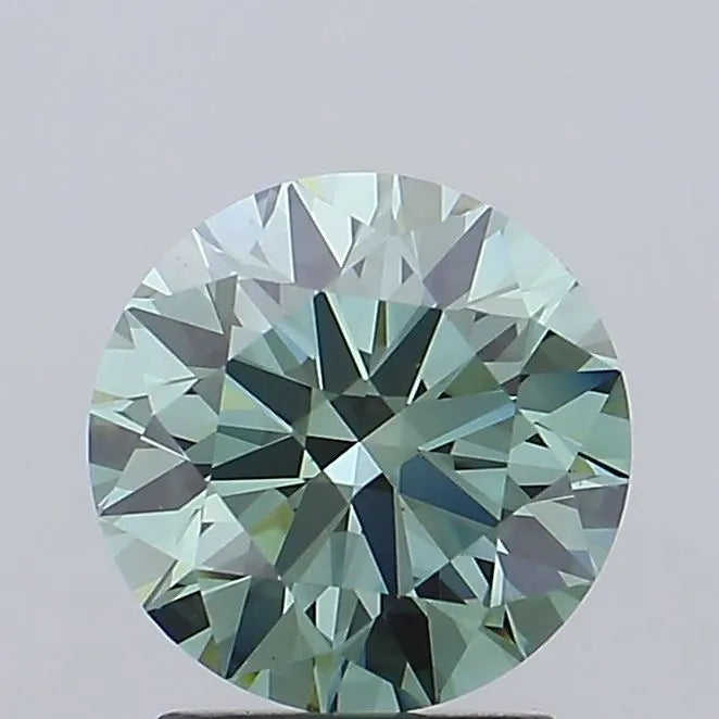 2.04ct Round Lab Grown Diamond (Colour Fancy Vivid Green, Clarity VS1, Cut ID, IGI Certified)