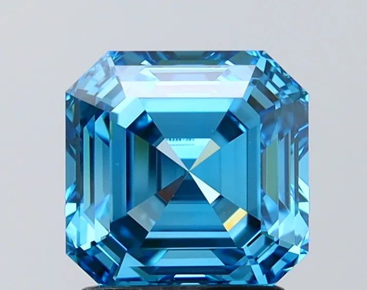 2.05ct Asscher Lab Grown Diamond (Colour Fancy Vivid Blue, Clarity IF, IGI Certified)