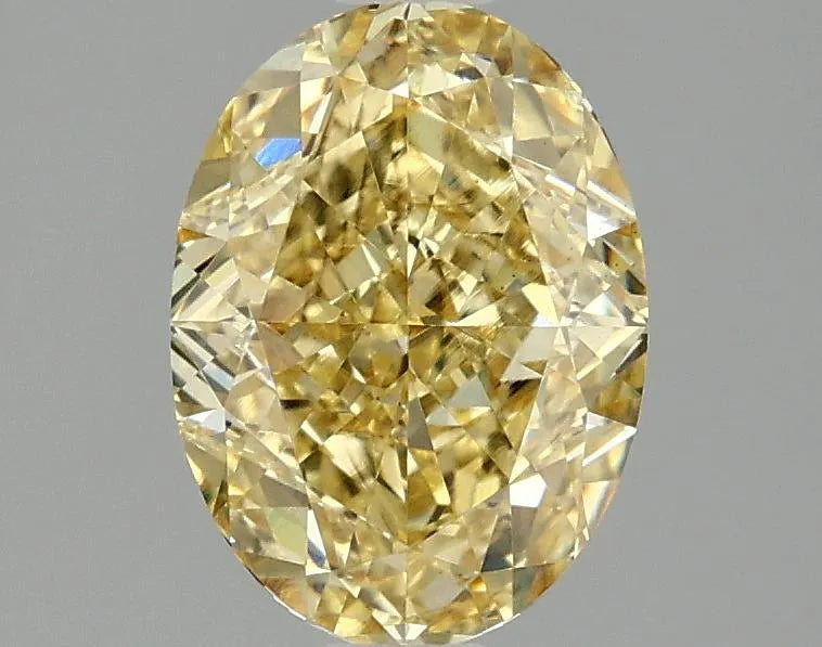 2.05ct Oval Lab Grown Diamond (Colour Fancy Intense Yellow, Clarity VS2, IGI Certified)