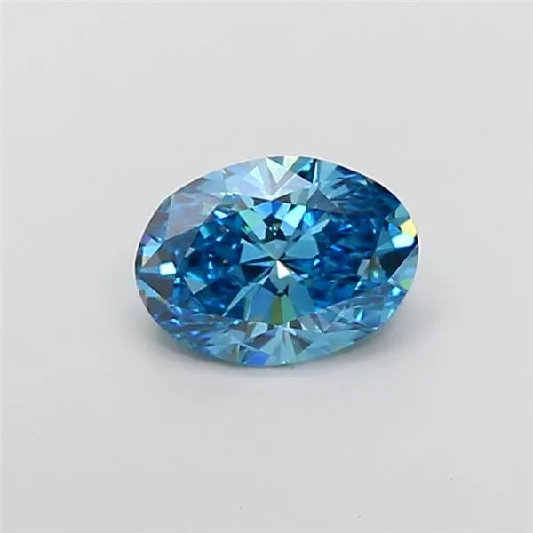 2.05ct Oval Lab Grown Diamond (Colour Fancy Vivid Blue, Clarity VS1, IGI Certified)
