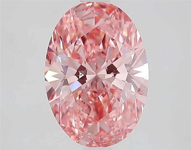 2.05ct Oval Lab Grown Diamond (Colour Fancy Vivid Pink, Clarity VVS2, IGI Certified)