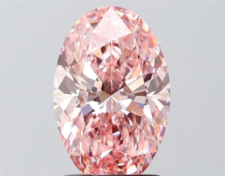 2.05ct Oval Lab Grown Diamond (Colour Fancy Vivid Pink, Clarity VVS2, IGI Certified)