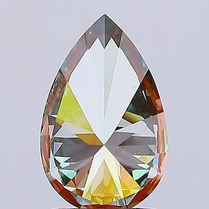2.05ct Pear Lab Grown Diamond (Colour Fancy Vivid Green, Clarity VS1, IGI Certified)