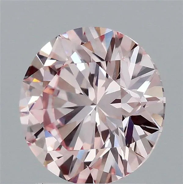 2.05ct Round Lab Grown Diamond (Colour Fancy Pink, Clarity VVS2, Cut ID, IGI Certified)