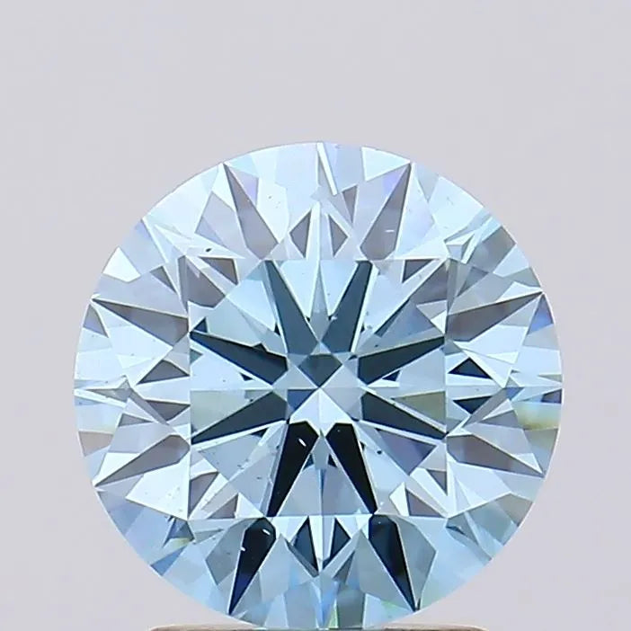 2.05ct Round Lab Grown Diamond (Colour Fancy Vivid Blue, Clarity VS2, Cut ID, IGI Certified)