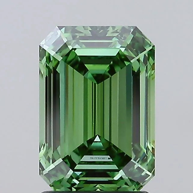 2.06ct Emerald Lab Grown Diamond (Colour Fancy Vivid Green, Clarity VVS2, IGI Certified)