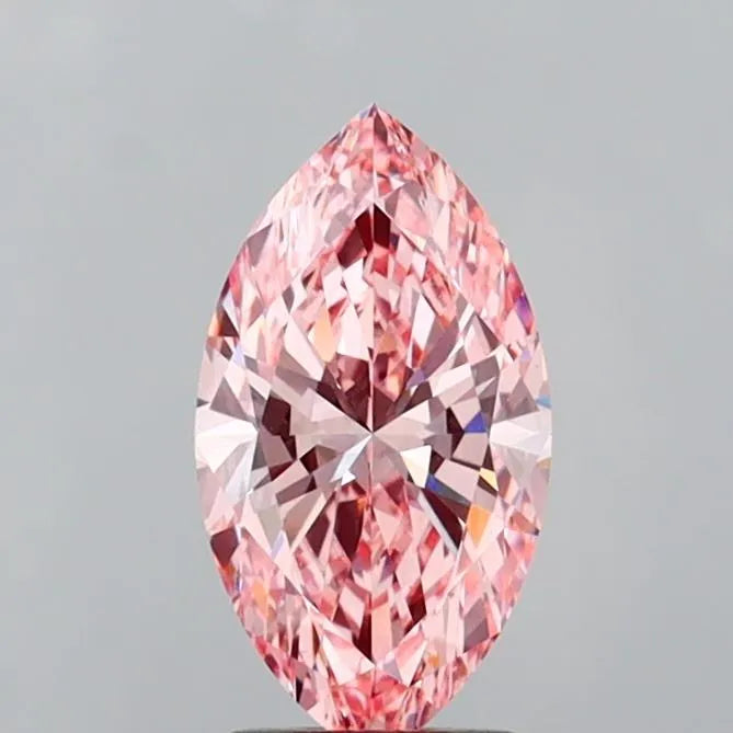 2.06ct Marquise Lab Grown Diamond (Colour Fancy Vivid Pink, Clarity VVS2, IGI Certified)