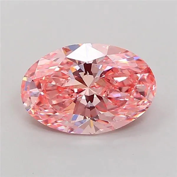 2.06ct Oval Lab Grown Diamond (Colour Fancy Vivid Pink, Clarity VS1, IGI Certified)