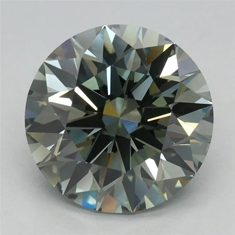 2.06ct Round Lab Grown Diamond (Colour Fancy Green, Clarity VS1, Cut ID, IGI Certified)
