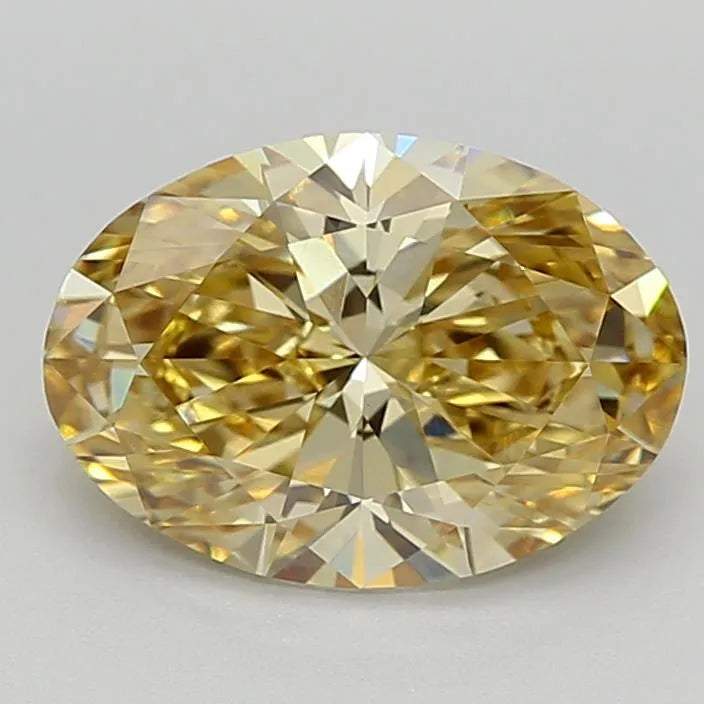 2.07ct Oval Lab Grown Diamond (Colour Fancy Intense Brownish Yellow, Clarity VVS2, IGI Certified)