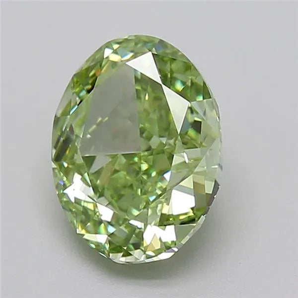 2.07ct Oval Lab Grown Diamond (Colour Fancy Vivid Green, Clarity VVS2, IGI Certified)