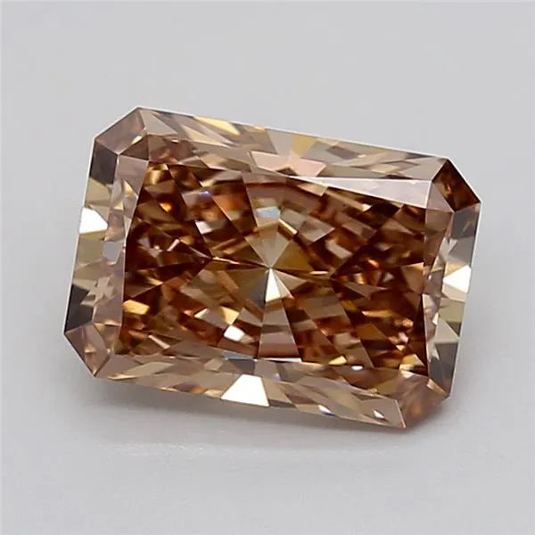 2.07ct Radiant Lab Grown Diamond (Colour Fancy Light Brown, Clarity VVS2, IGI Certified)