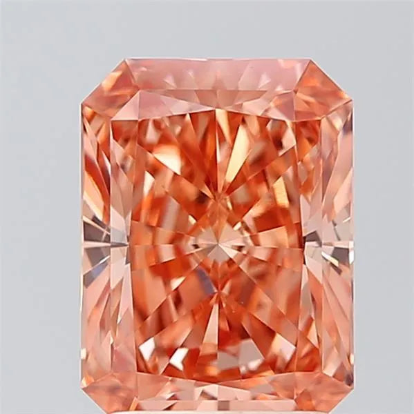 2.07ct Radiant Lab Grown Diamond (Colour Fancy Vivid Brownish Orange, Clarity VVS2, IGI Certified)