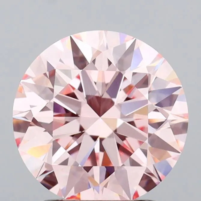 2.07ct Round Lab Grown Diamond (Colour Fancy Intense Pink, Clarity VVS1, Cut ID, IGI Certified)