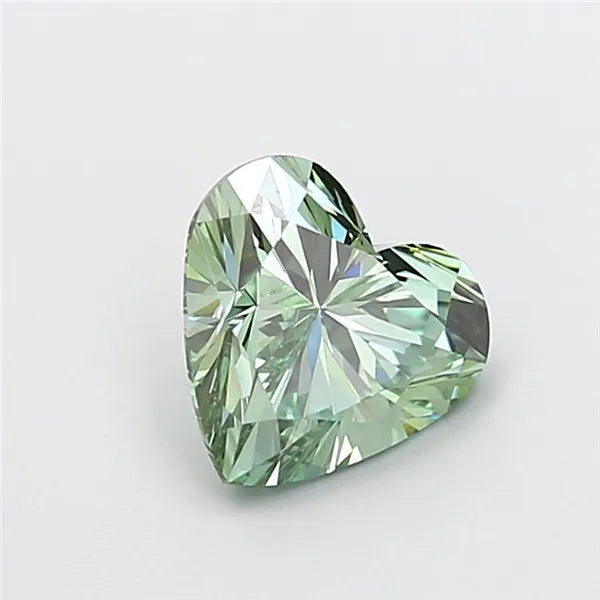 2.08ct Heart Lab Grown Diamond (Colour Fancy Vivid Green, Clarity VVS2, IGI Certified)