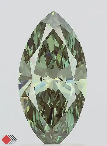 2.08ct Marquise Lab Grown Diamond (Colour Fancy Vivid Green, Clarity VS1, IGI Certified)