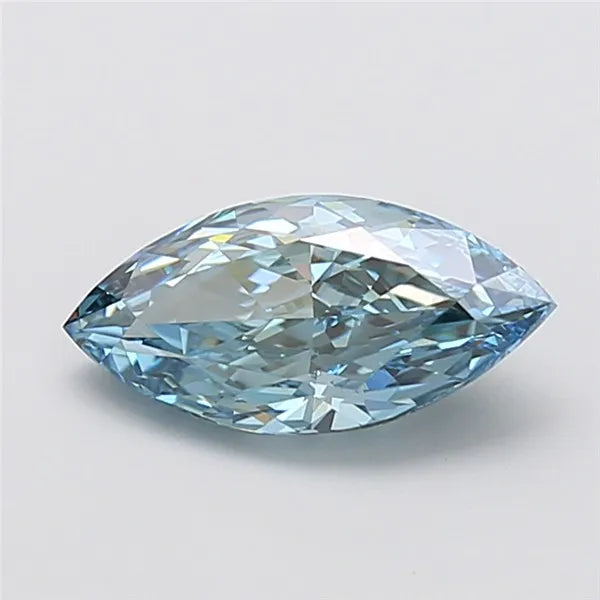 2.08ct Marquise Lab Grown Diamond (Colour Fancy Vivid Greenish Blue, Clarity VS1, IGI Certified)