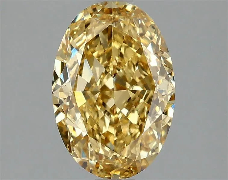 2.08ct Oval Lab Grown Diamond (Colour Fancy Intense Yellow, Clarity VS1, IGI Certified)