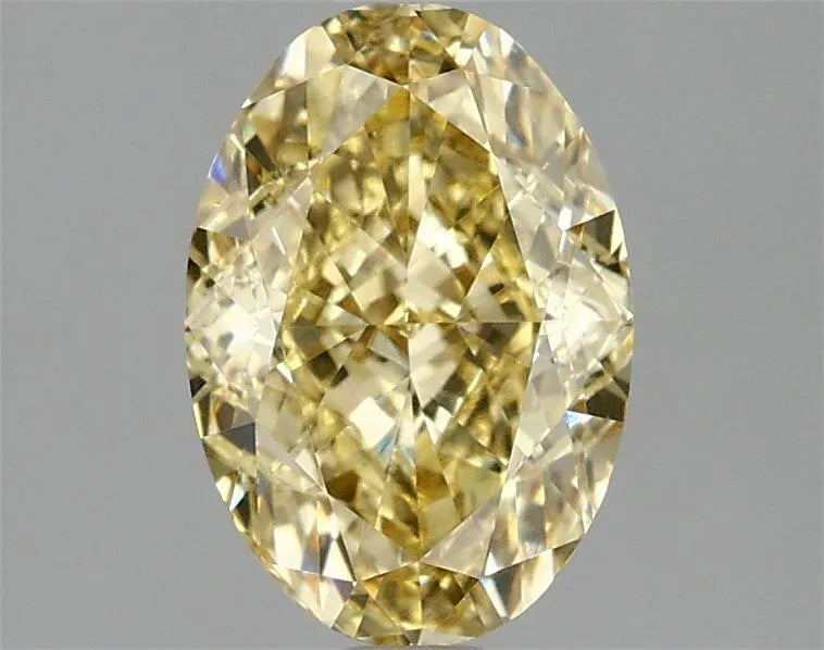 2.08ct Oval Lab Grown Diamond (Colour Fancy Intense Yellow, Clarity VVS1, IGI Certified)