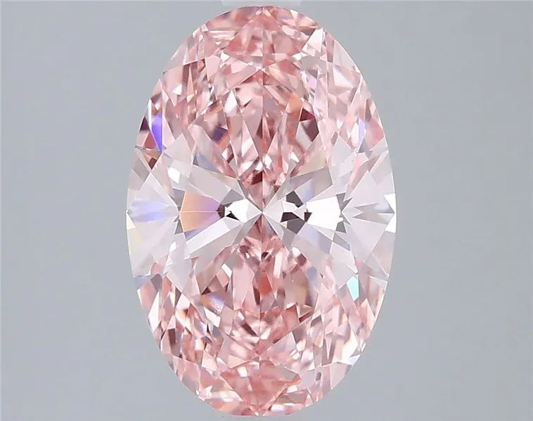 2.08ct Oval Lab Grown Diamond (Colour Fancy Vivid Pink, Clarity VVS2, IGI Certified)