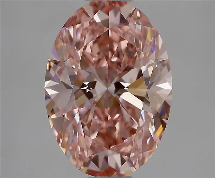 2.08ct Oval Lab Grown Diamond (Colour Fancy Vivid Pink, Clarity VVS2, IGI Certified)