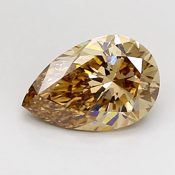 2.08ct Pear Lab Grown Diamond (Colour Fancy Brown, Clarity VS1, IGI Certified)
