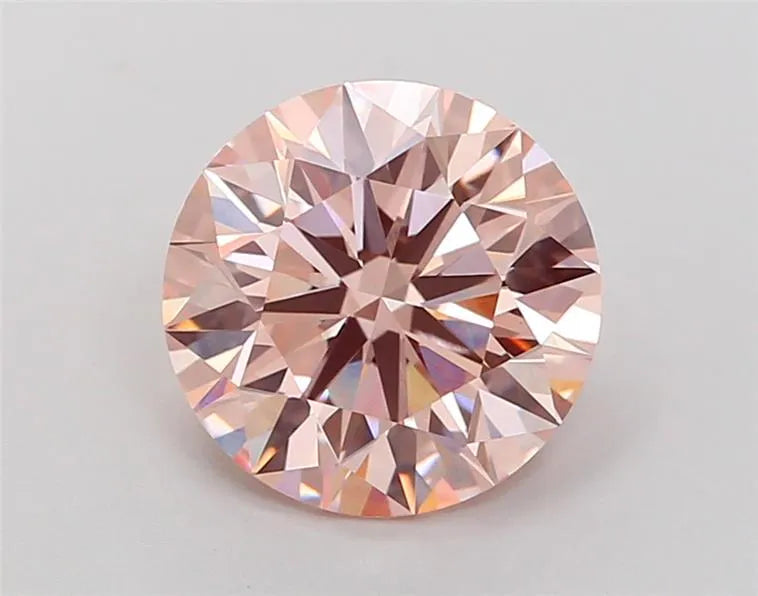 2.08ct Round Lab Grown Diamond (Colour Fancy Pink, Clarity VVS2, Cut ID, IGI Certified)