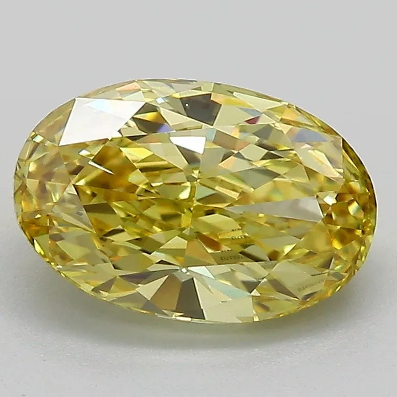 2.09ct Oval Lab Grown Diamond (Colour Fancy Intense Yellow, Clarity VVS2, IGI Certified)