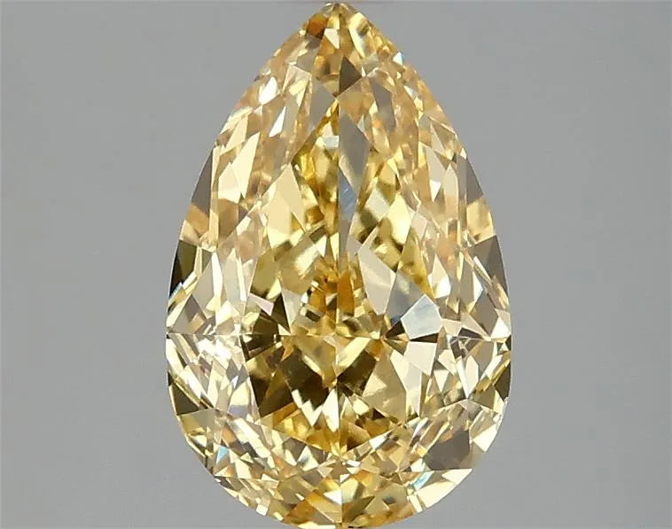 2.09ct Pear Lab Grown Diamond (Colour Fancy Vivid Yellow, Clarity VS2, IGI Certified)