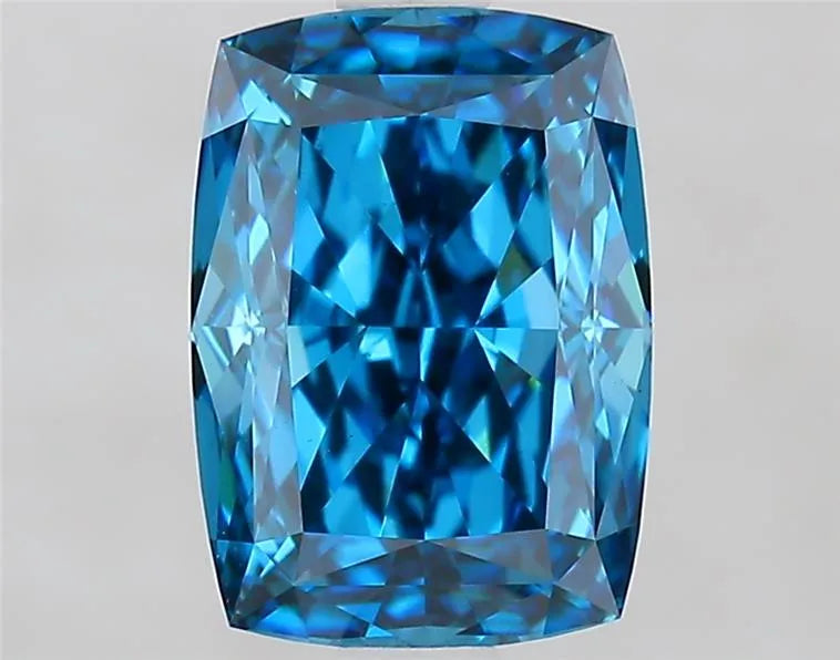 2.10ct Cushion modified Lab Grown Diamond (Colour Fancy Vivid Blue, Clarity VS1, IGI Certified)