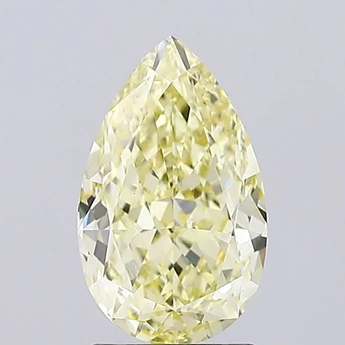 2.10ct Pear Lab Grown Diamond (Colour Fancy Yellow, Clarity VVS2, IGI Certified)
