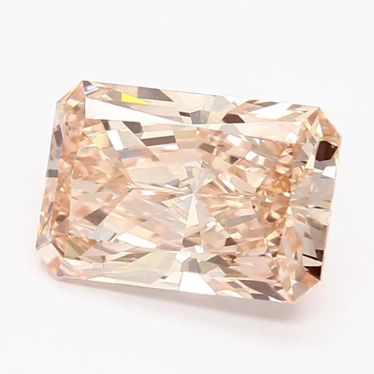 2.10ct Radiant Lab Grown Diamond (Colour Fancy Intense Orangey Pink, Clarity VS1, IGI Certified)