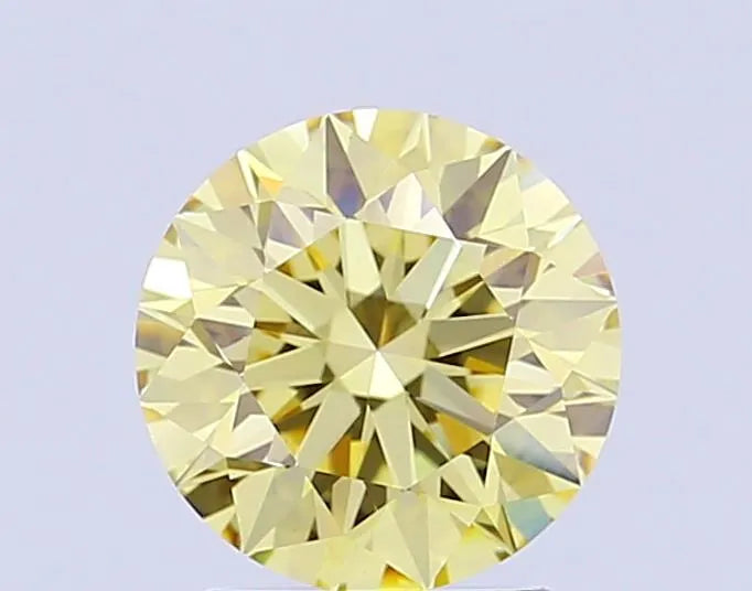 2.10ct Round Lab Grown Diamond (Colour Fancy Intense Yellow, Clarity VS1, Cut EX, IGI Certified)
