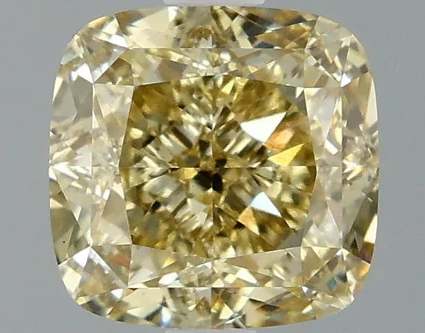 2.12ct Cushion modified Lab Grown Diamond (Colour Fancy Vivid Yellow, Clarity VS1, IGI Certified)