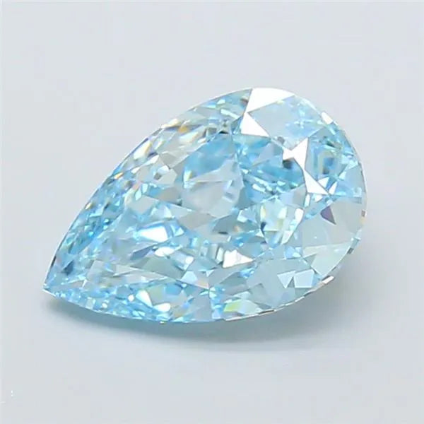2.13ct Pear Lab Grown Diamond (Colour Fancy Vivid Blue, Clarity VVS2, IGI Certified)