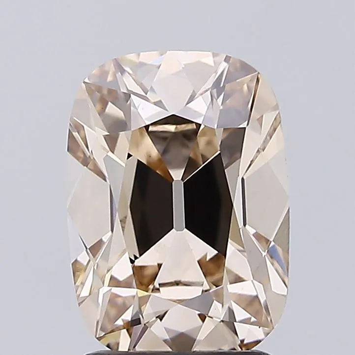 2.14ct Cushion brilliant Lab Grown Diamond (Colour Fancy Light Brown, Clarity VVS2, IGI Certified)