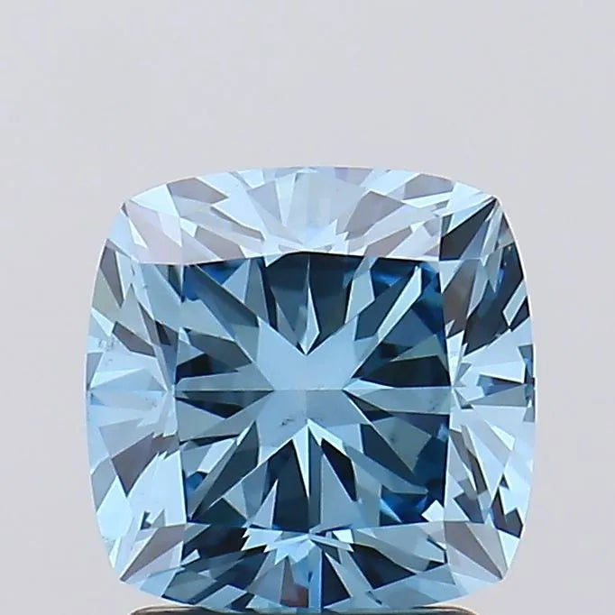 2.14ct Cushion modified Lab Grown Diamond (Colour Fancy Vivid Blue, Clarity VS2, IGI Certified)