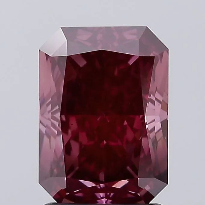 2.14ct Radiant Lab Grown Diamond (Colour Fancy Deep Purplish Pink, Clarity VS1, IGI Certified)