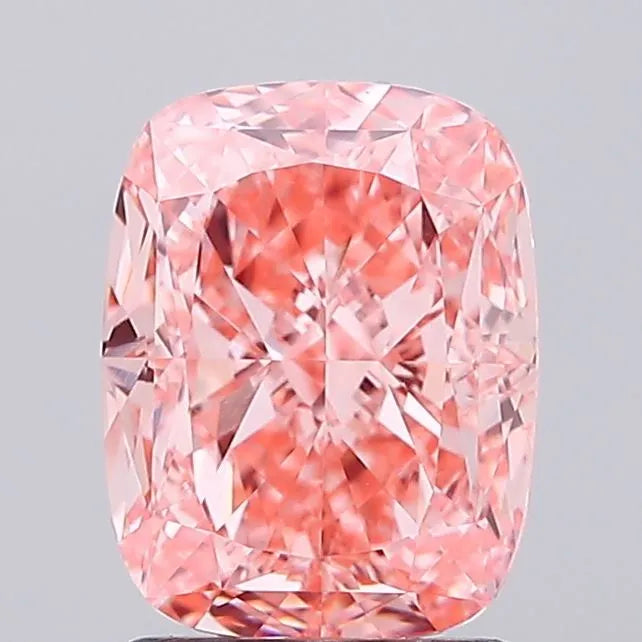 2.15ct Cushion modified Lab Grown Diamond (Colour Fancy Vivid Pink, Clarity VVS1, IGI Certified)