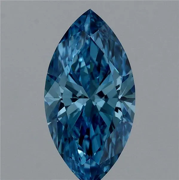 2.15ct Marquise Lab Grown Diamond (Colour Fancy Vivid Blue, Clarity VVS2, IGI Certified)