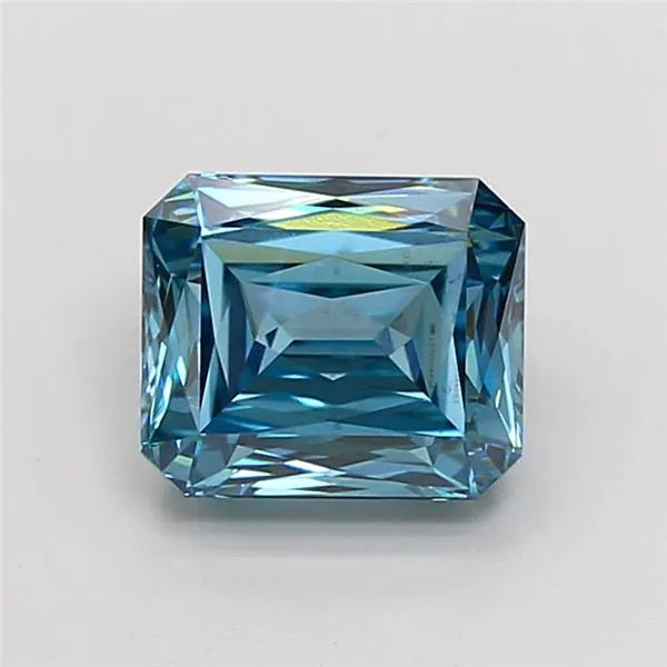 2.15ct Radiant Lab Grown Diamond (Colour Fancy Vivid Blue, Clarity VS2, IGI Certified)