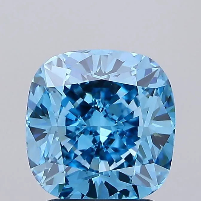 2.16ct Cushion modified Lab Grown Diamond (Colour Fancy Vivid Blue, Clarity VVS2, IGI Certified)