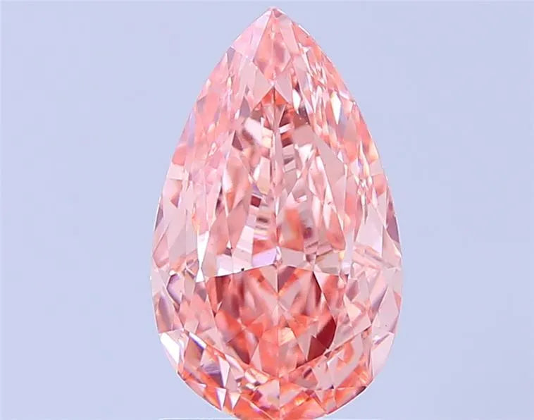 2.16ct Pear Lab Grown Diamond (Colour Fancy Vivid Pink, Clarity VS2, IGI Certified)