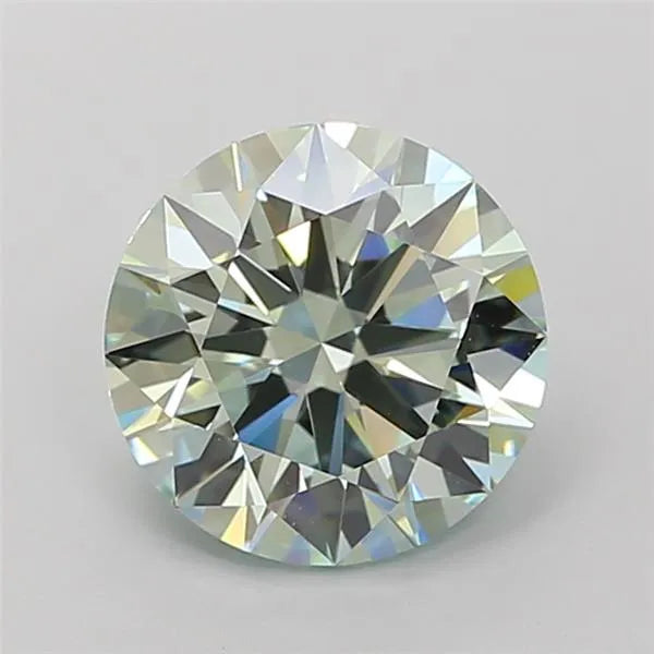 2.18ct Round Lab Grown Diamond (Colour Fancy Light Green, Clarity VVS2, Cut ID, IGI Certified)