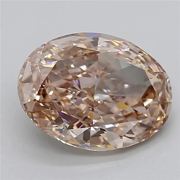 2.21ct Oval Lab Grown Diamond (Colour Very Light Brown, Clarity VVS2, IGI Certified)