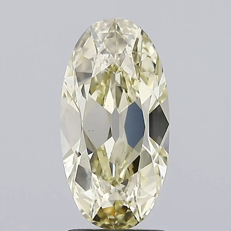2.22ct Oval Lab Grown Diamond (Colour Fancy Light Yellow, Clarity VS1, IGI Certified)