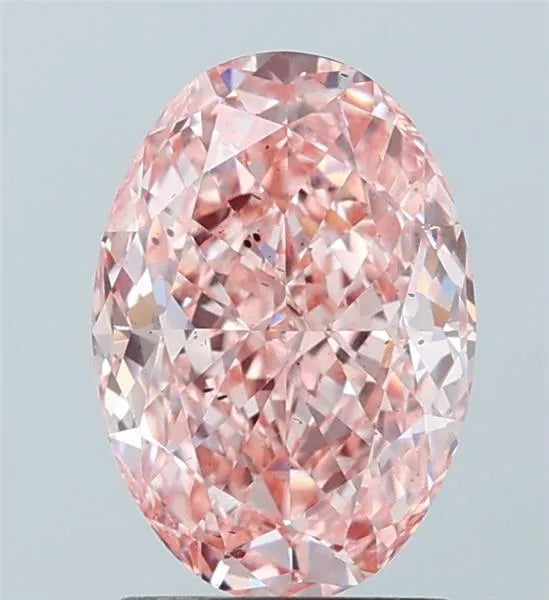 2.22ct Oval Lab Grown Diamond (Colour Fancy Vivid Pink, Clarity SI1, IGI Certified)