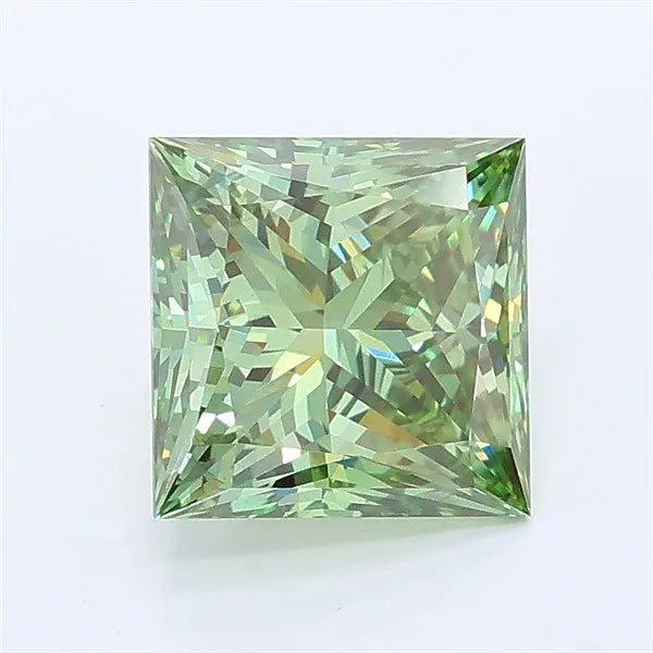 2.22ct Princess Lab Grown Diamond (Colour Fancy Vivid Green, Clarity VS1, IGI Certified)